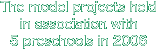 The model projects held in association with 5 preschools in 2006.