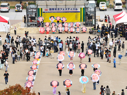 Merry Umbrella Project in Himeji